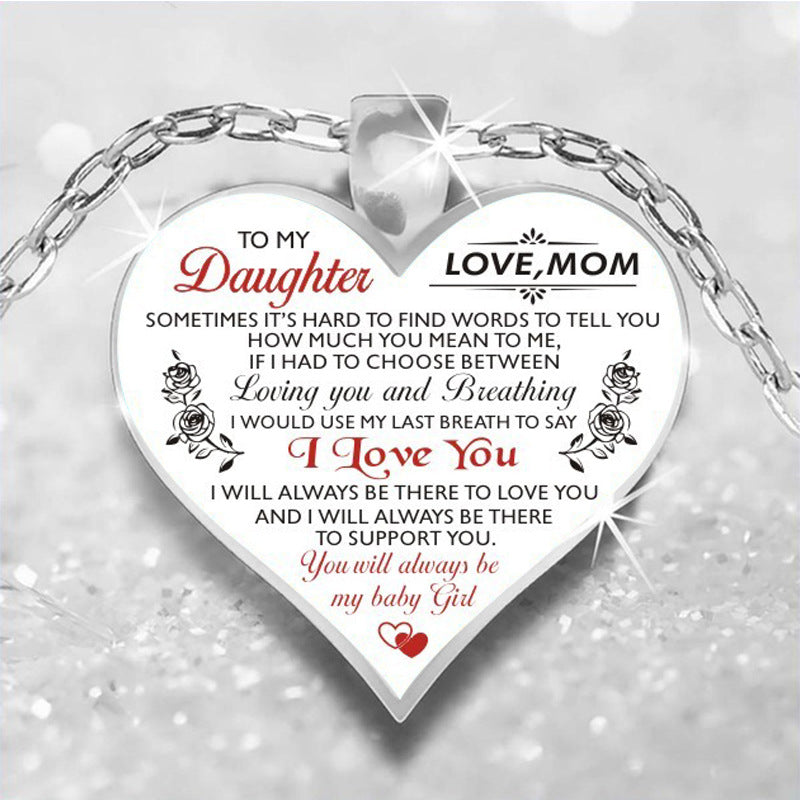 Words Heart Memory Necklace