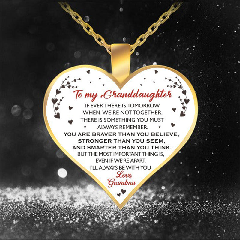 Words Heart Memory Necklace