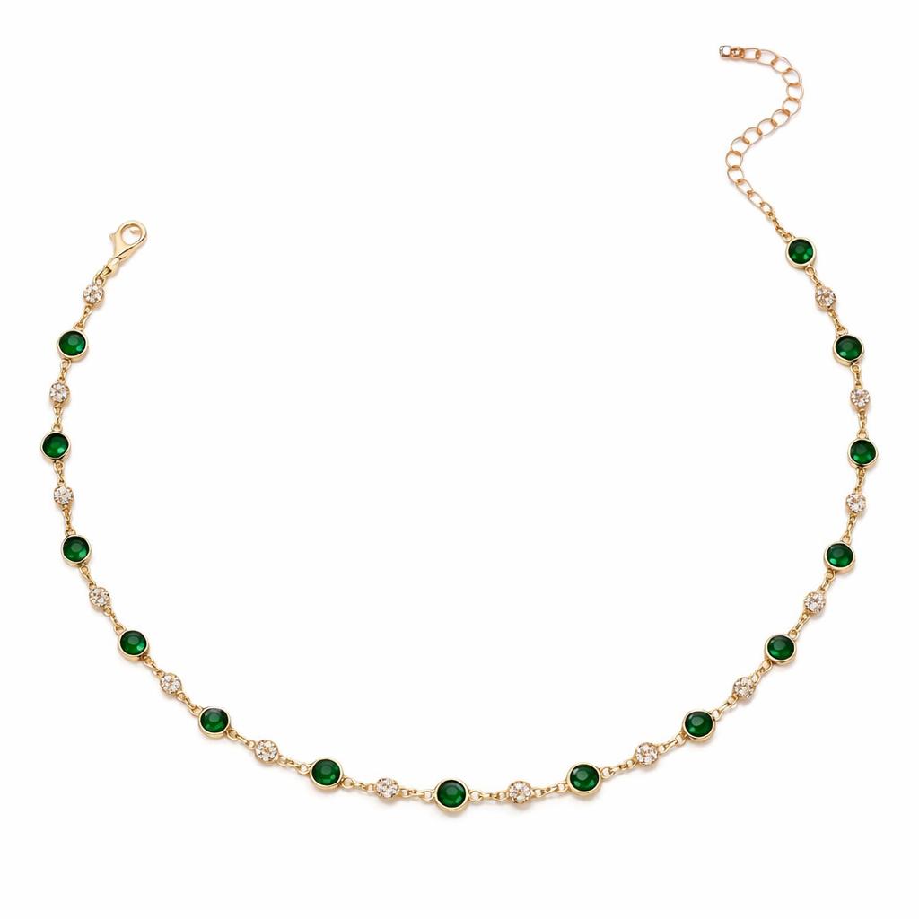 Green Emerald Pendant Necklace
