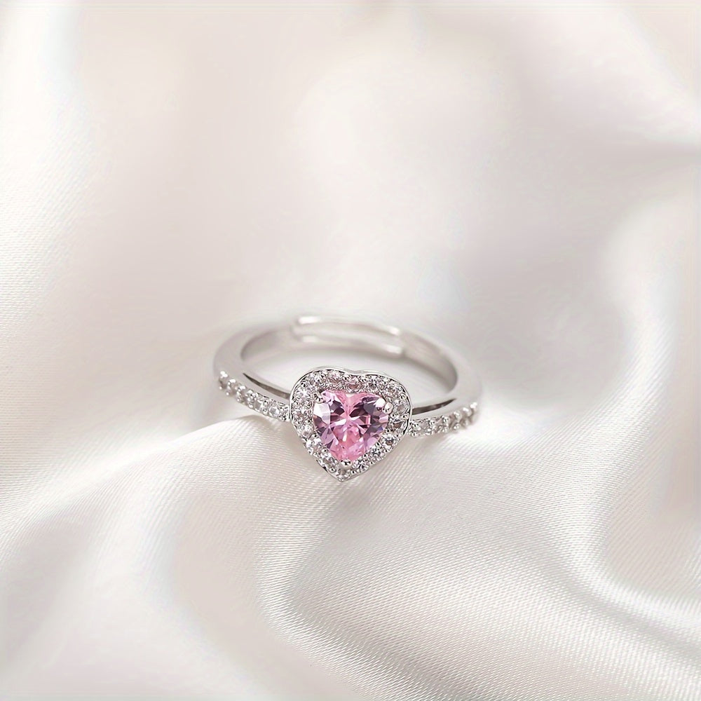 Rose Kiss Heart Ring