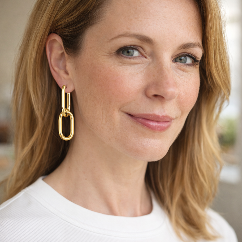 Dangling Hoop Earrings