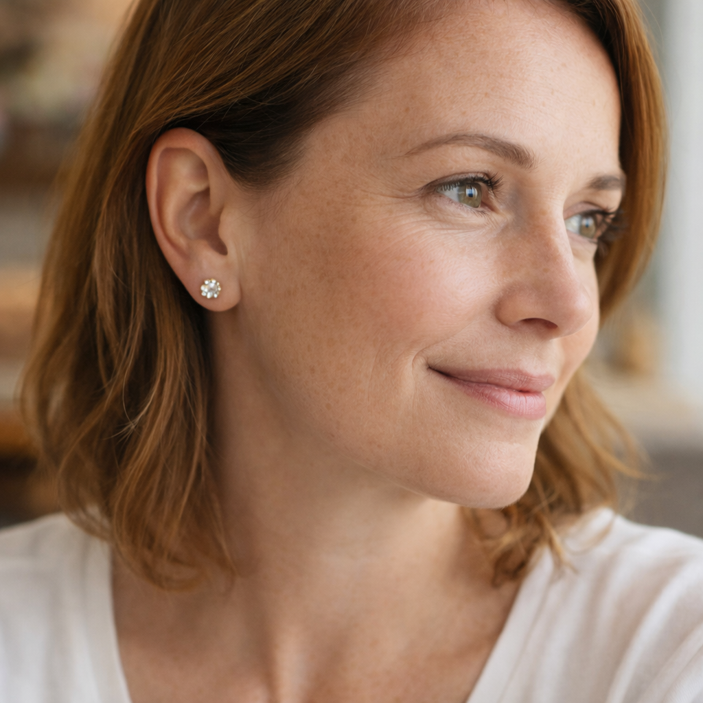 Delicate Stud Pearl Earrings