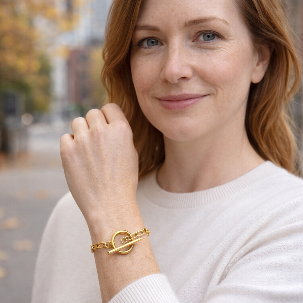 T Bar Link Bracelet