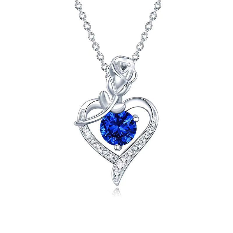 Heart Necklace Pink Sapphire