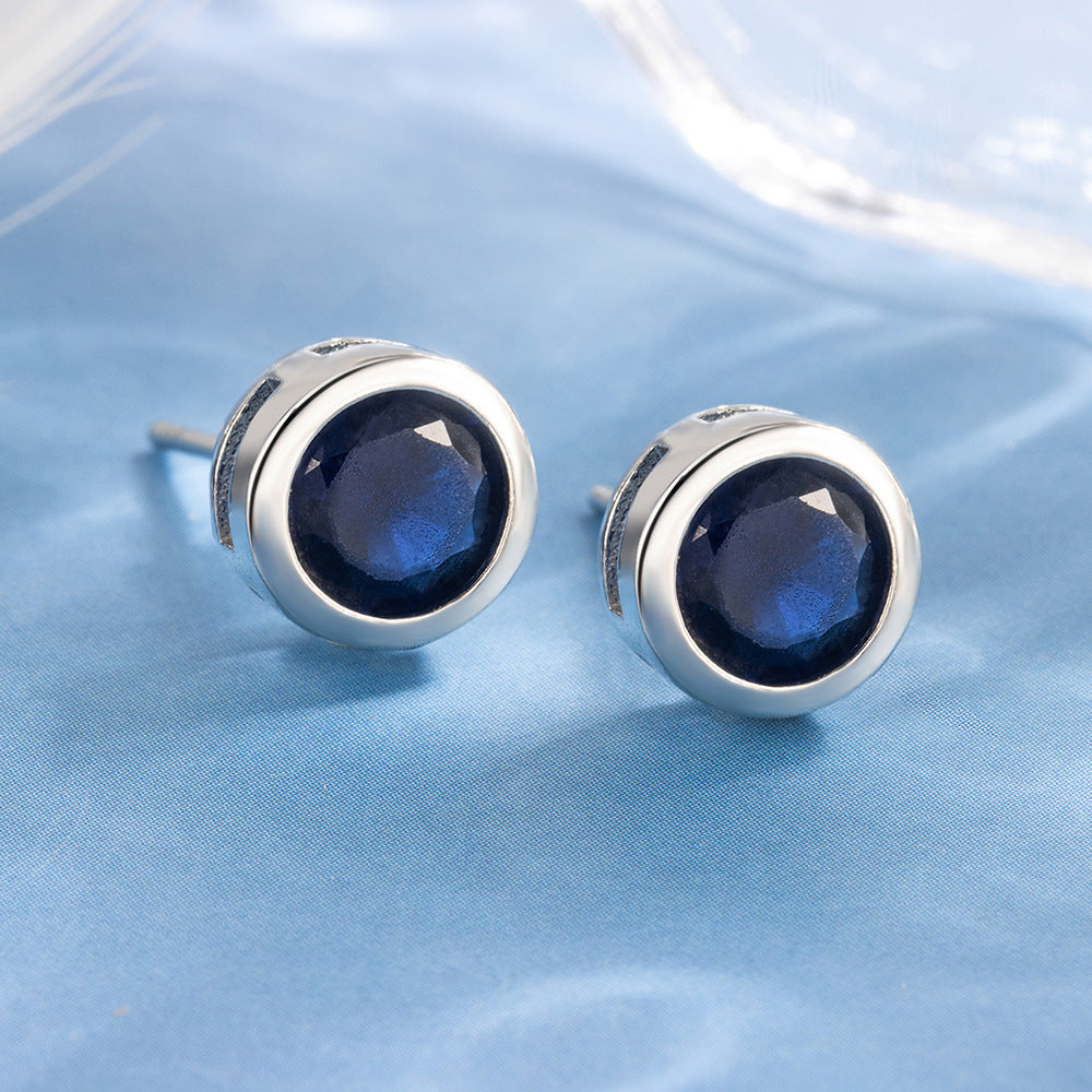 Stud Sapphire Earrings with Setting