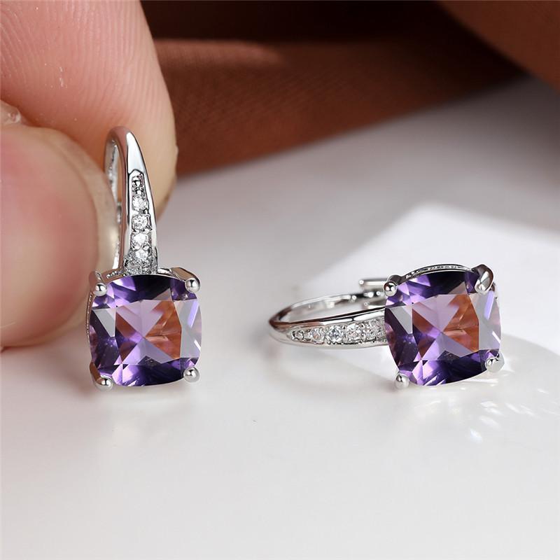 Hoop Earrings with Secret Stone