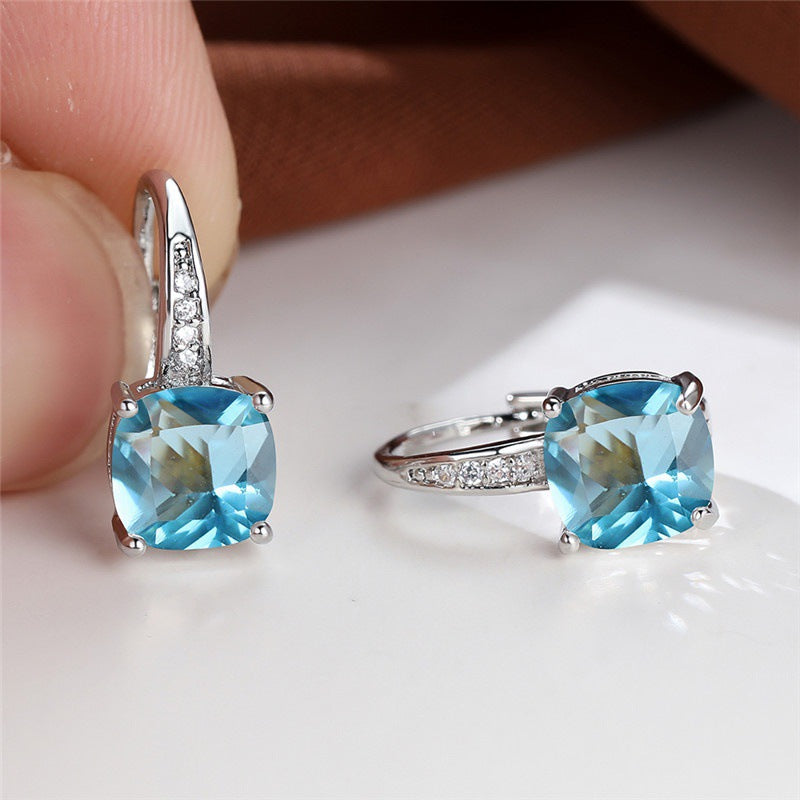 Hoop Earrings with Secret Stone