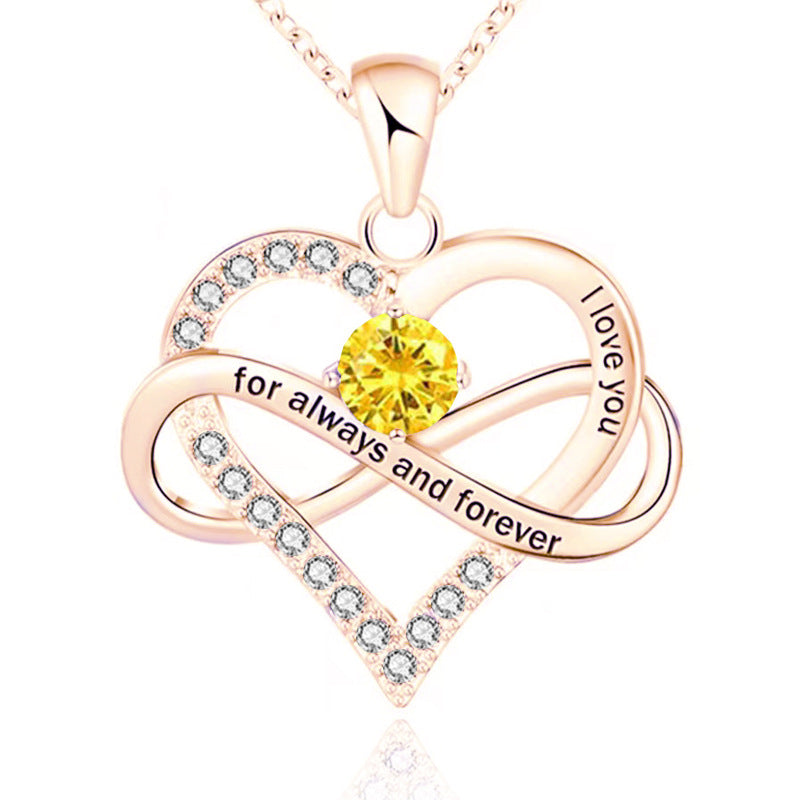 Forever Necklace with Birthstone