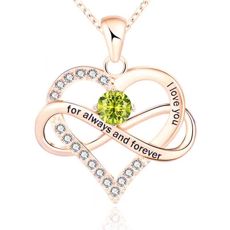 Forever Necklace with Birthstone