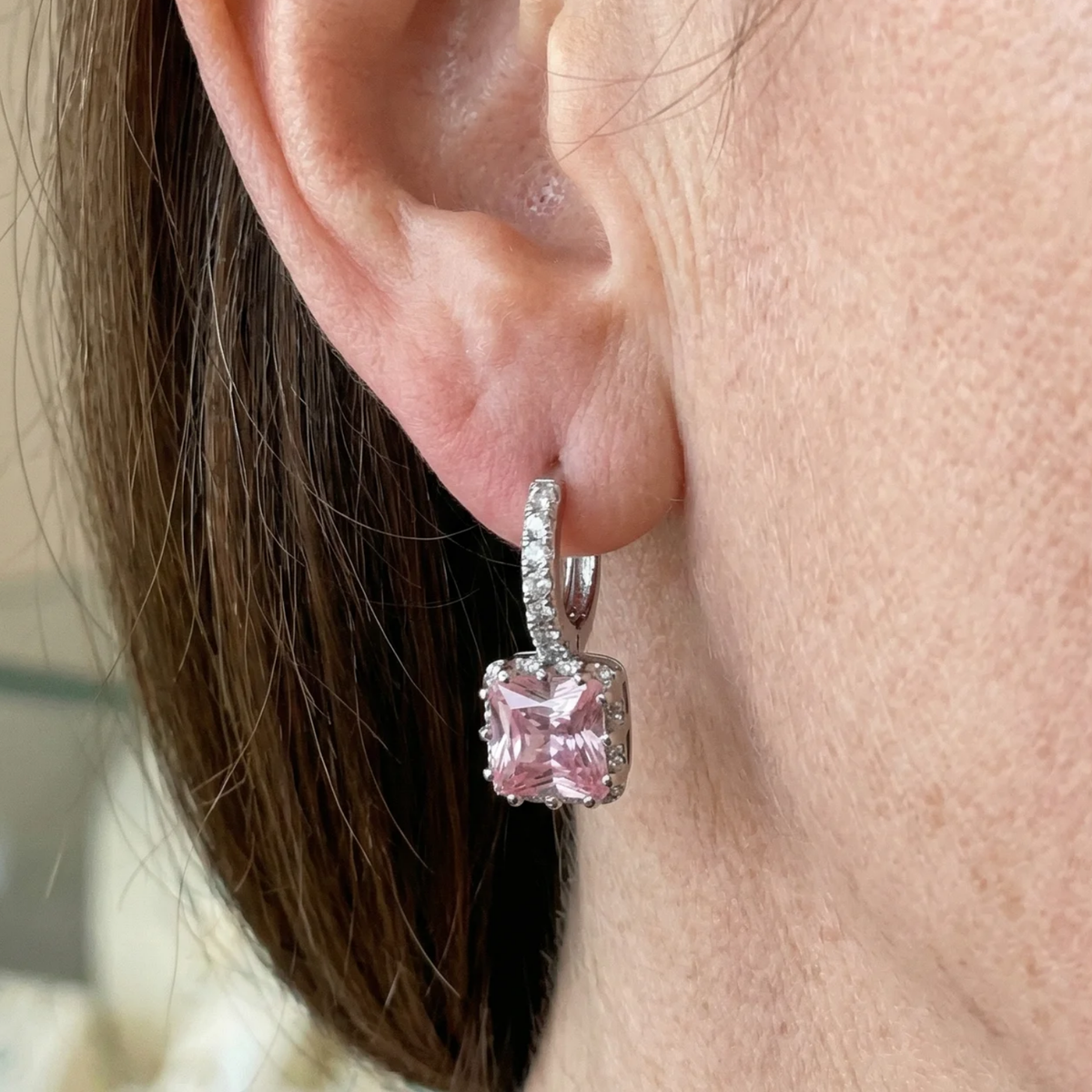Pink Shine Small Hoop Earrings