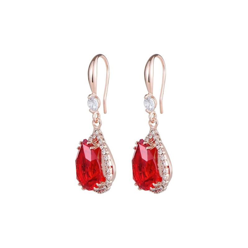 Tear Ruby Earrings