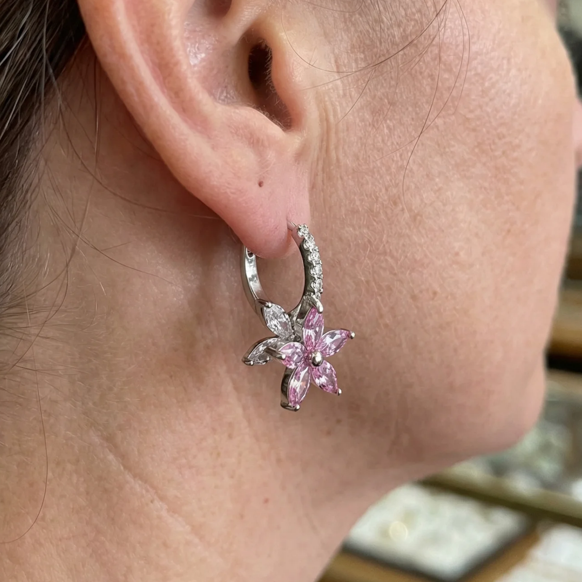 Thalia Pink Petal Burst Earrings