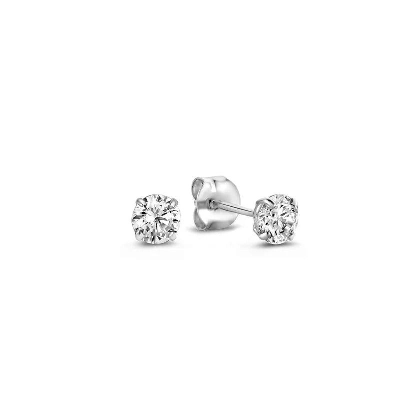 Stud Earrings with Moon Tear Stone