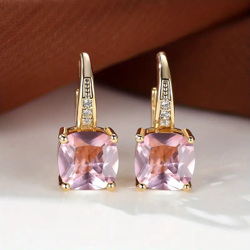 Hoop Earrings with Secret Stone