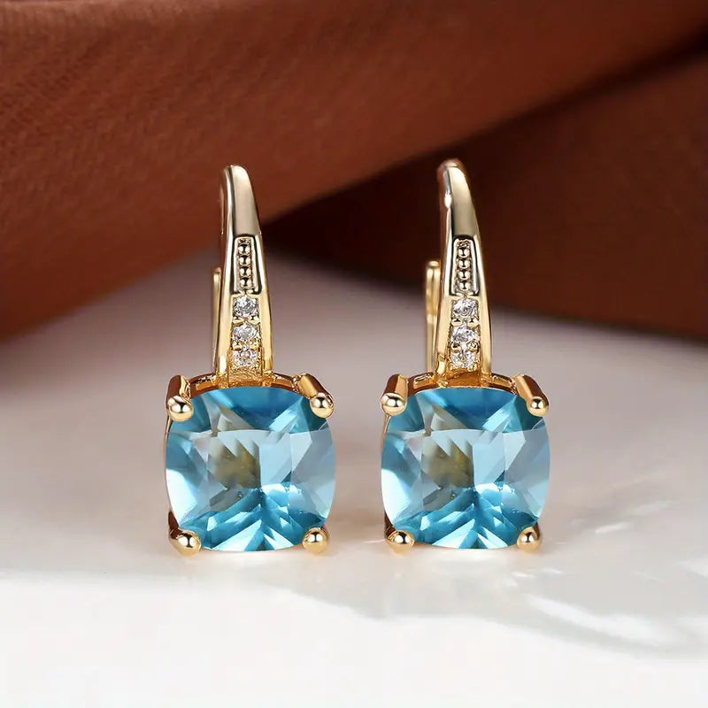 Hoop Earrings with Secret Stone