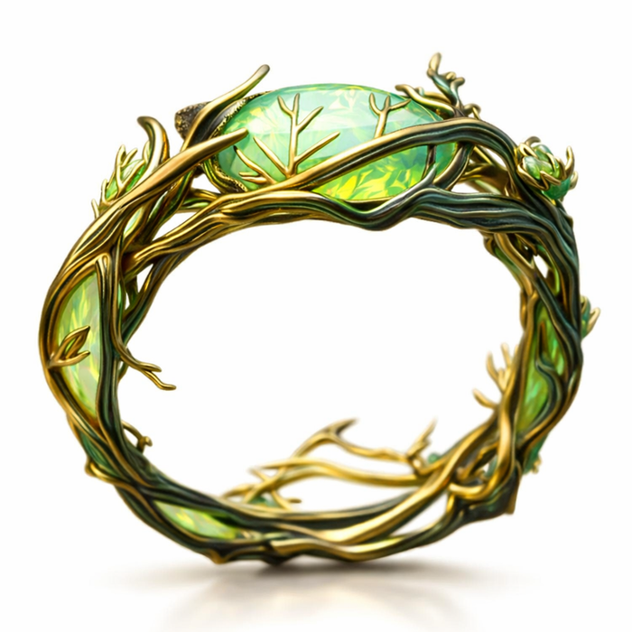 Vibrant Green Bloom Ring