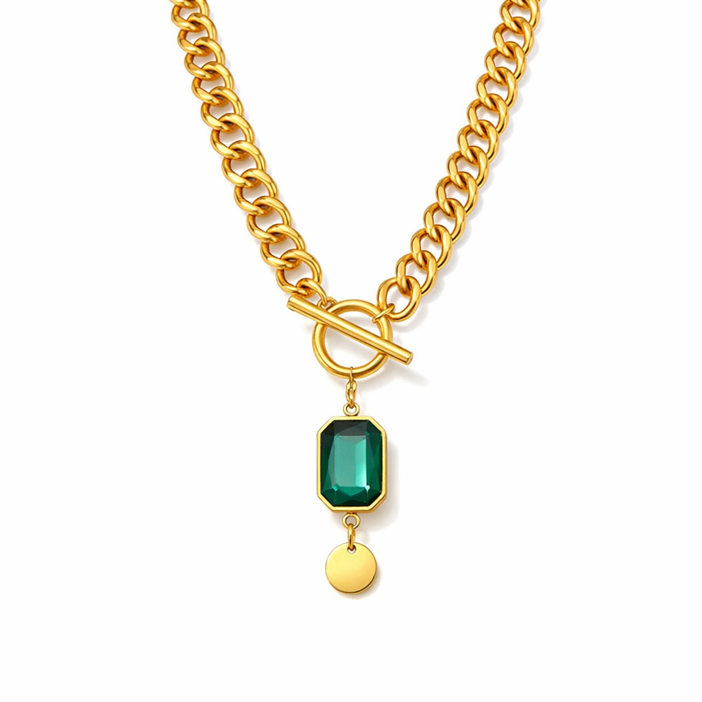 Emerald Pendant Necklace