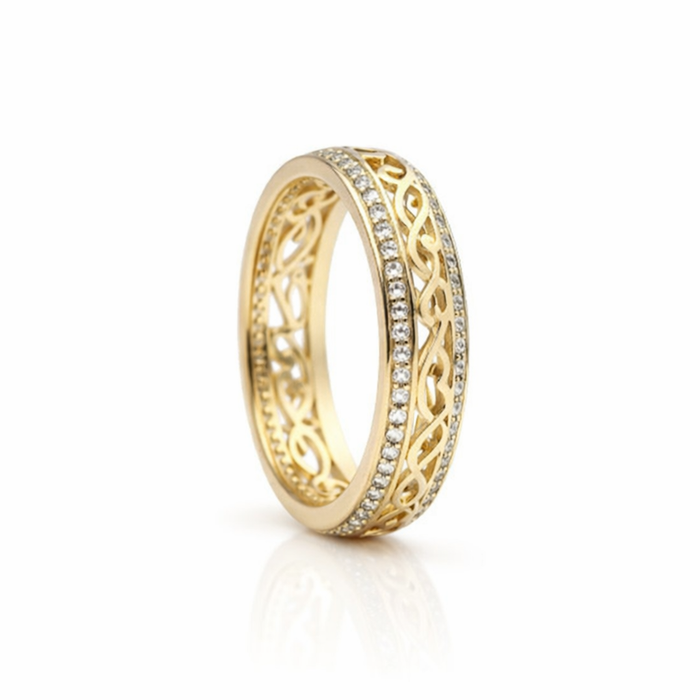 Gold Hollow Shiny Ring