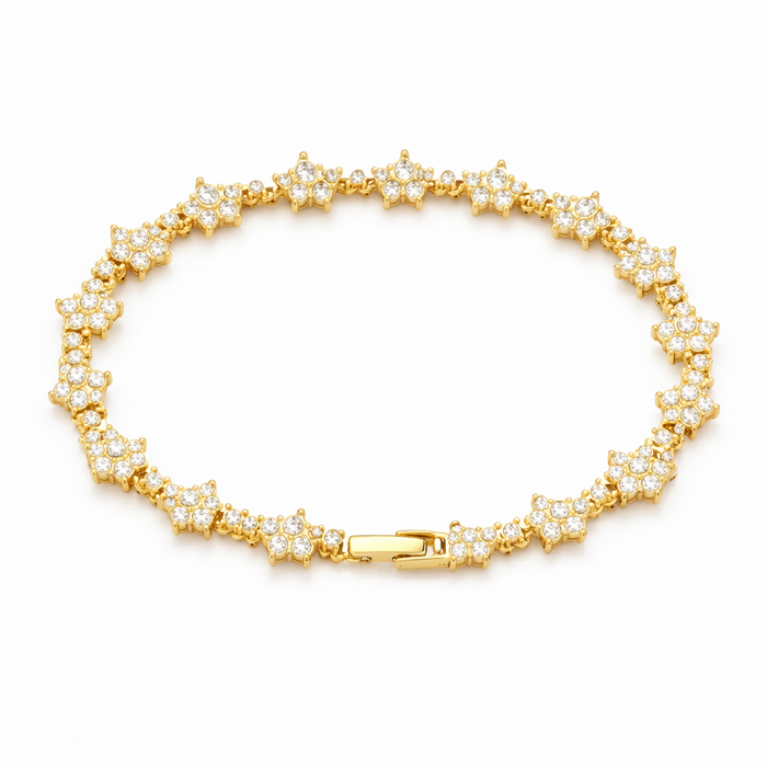 Classic Cluster Tennis Necklace