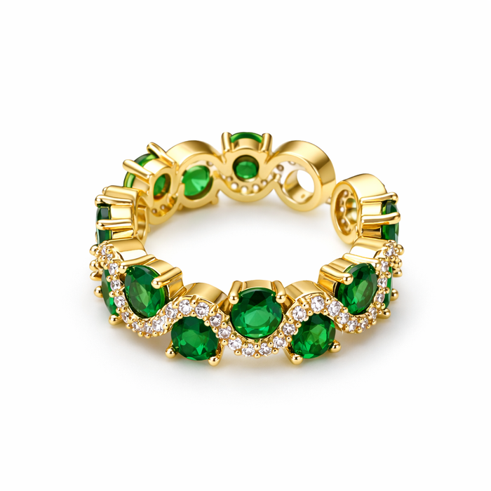Calira Open Bright Emerald Ring