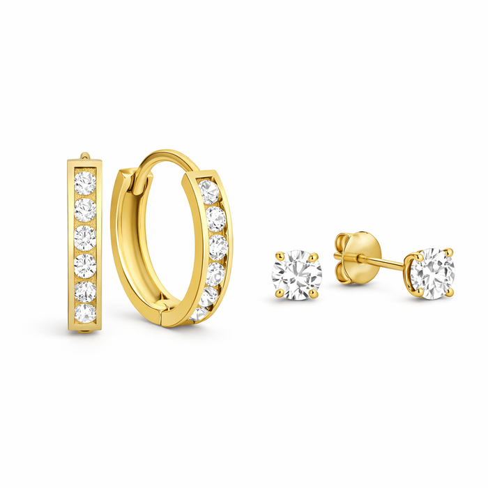 Dara Brillane Stone Earrings Set
