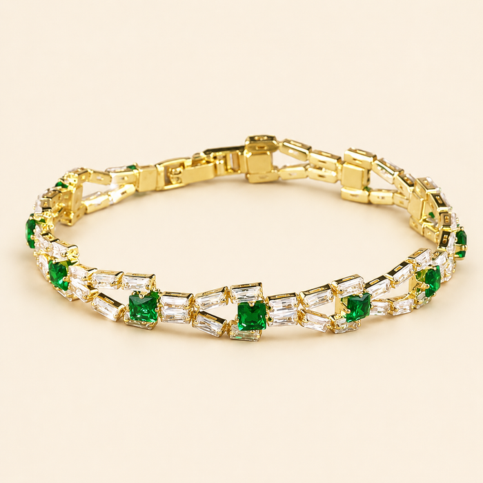 Green Tennis Bracelet