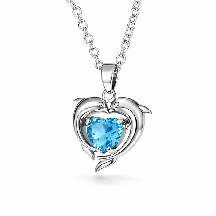 Ocean Heart Cufflink Necklace
