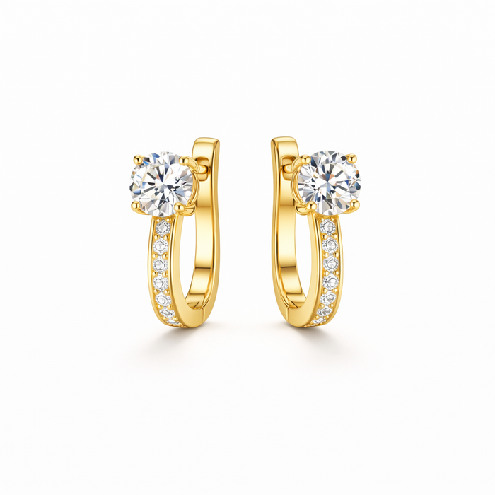 Channel Small Hoop Earrings