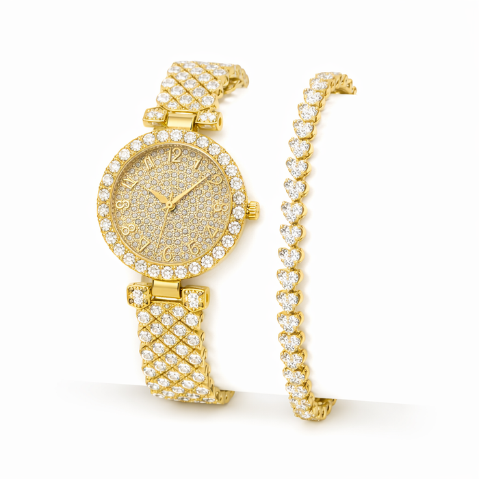 Luxury Watch and Bracelet Set Shine