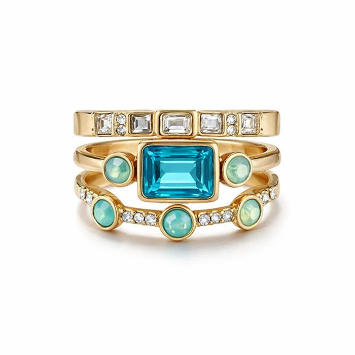 Timeless Blue Ring Set