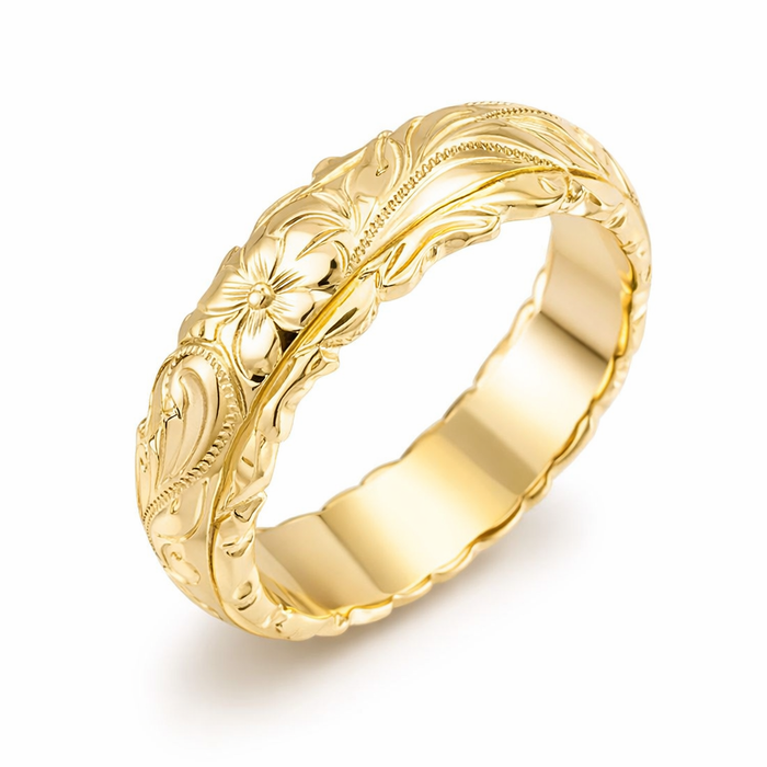 Gold Antique Flower Ring