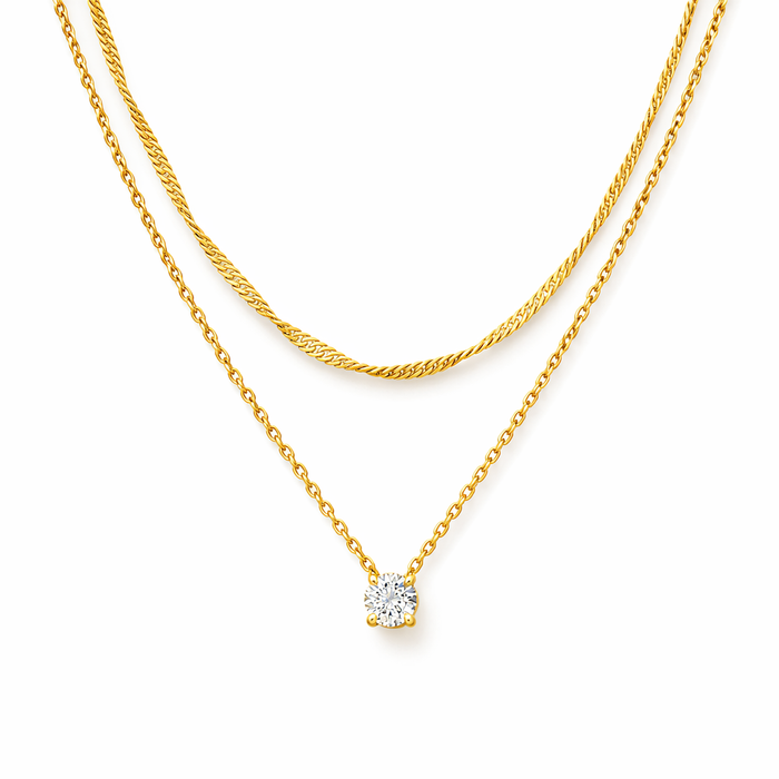 Halo Layered Necklace