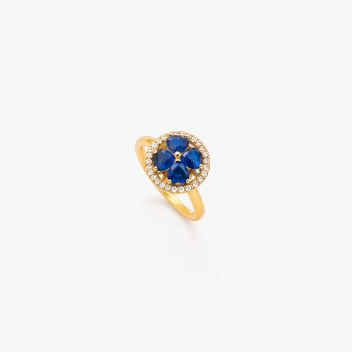 Spinning Ring Sapphire Hearts