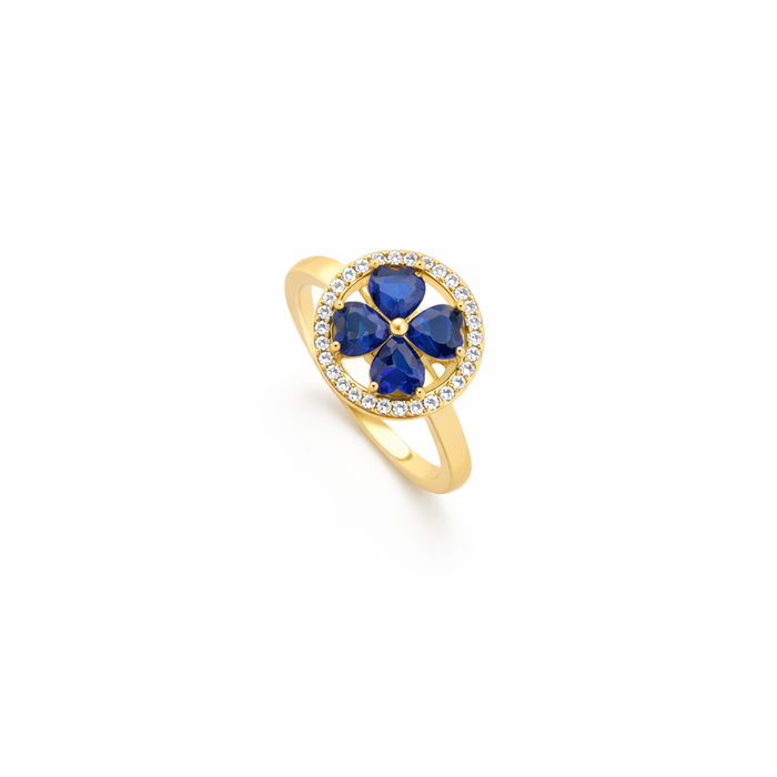 Spinning Ring Sapphire Hearts