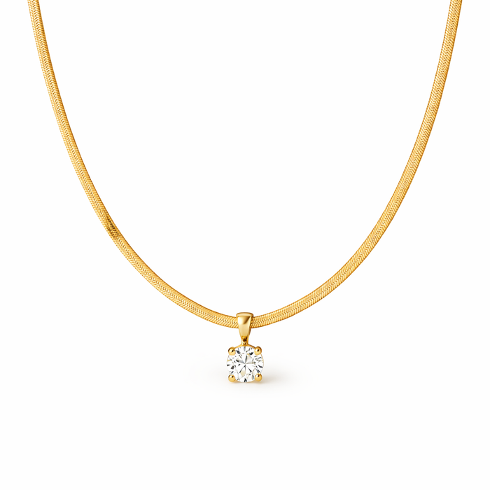 Elegant Rhinestone Pendant Necklace