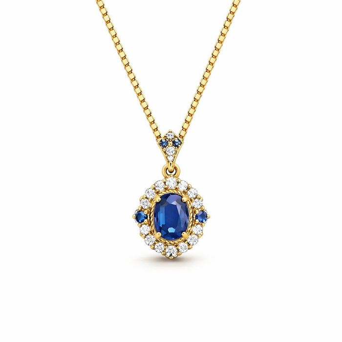 Blue Royal Necklace with Pendant