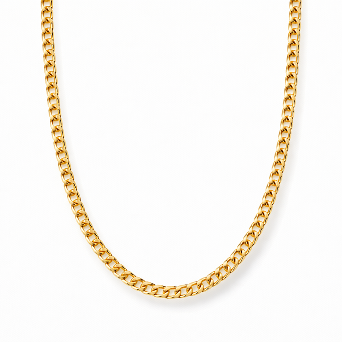 Curb Chain Necklace Flat Link