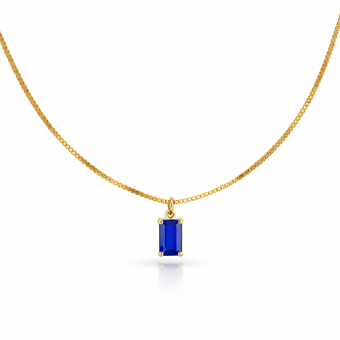 Minimalist Sapphire Pendant Necklace