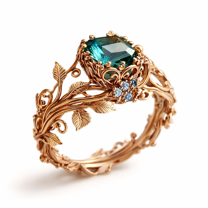 Forest Light Ring Crystal