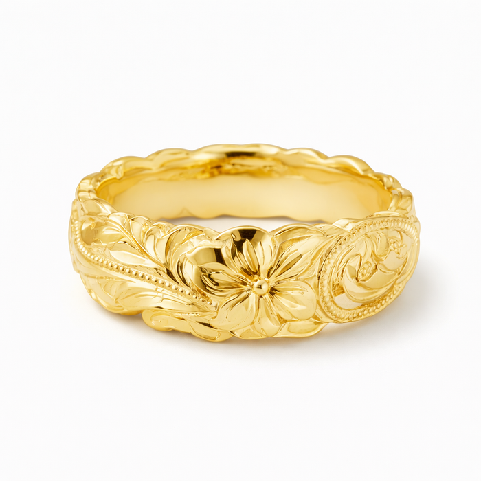 Gold Antique Flower Ring