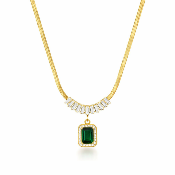 Regalia Prism Emerald Necklace