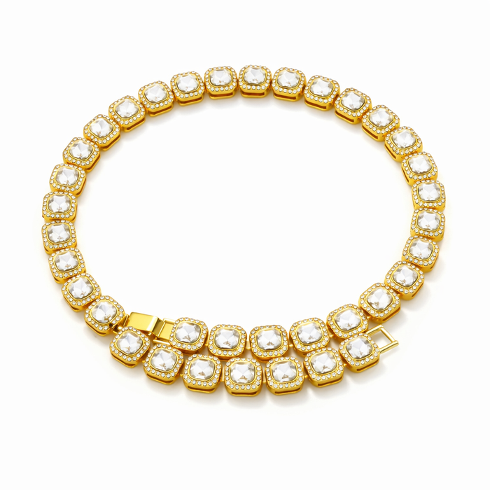 Victory Square Tennis Necklace