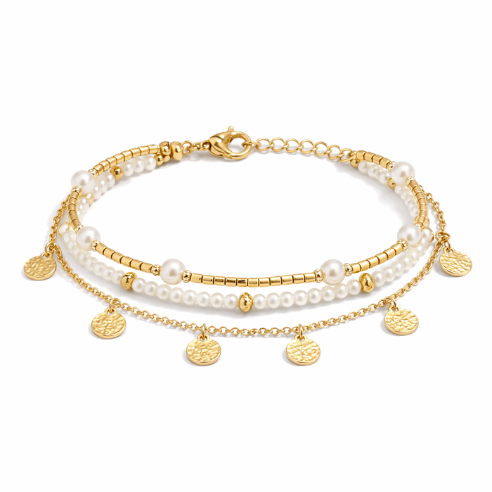 3-Piece Coastal Charm Anklet Set