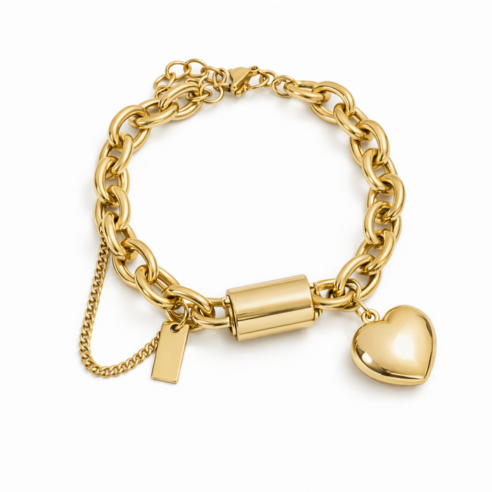 Thick Heart Bracelet