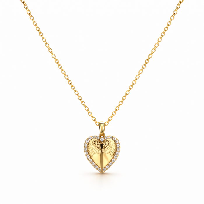 Heart and Butterfly Necklace