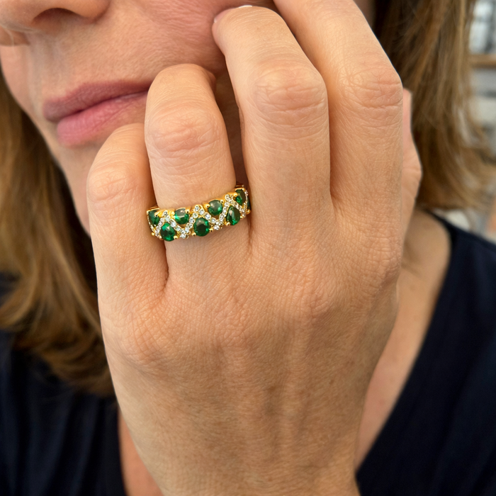 Calira Open Bright Emerald Ring