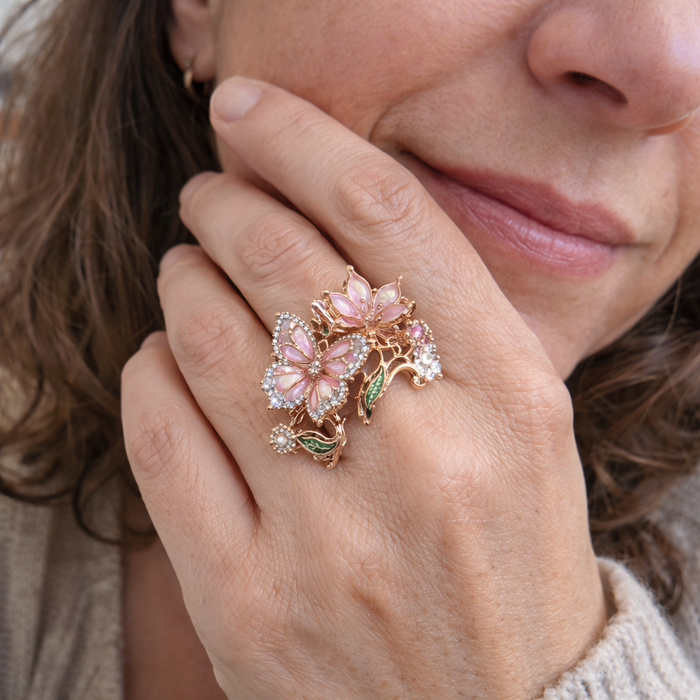 Zircon Butterfly Bright Natural Ring