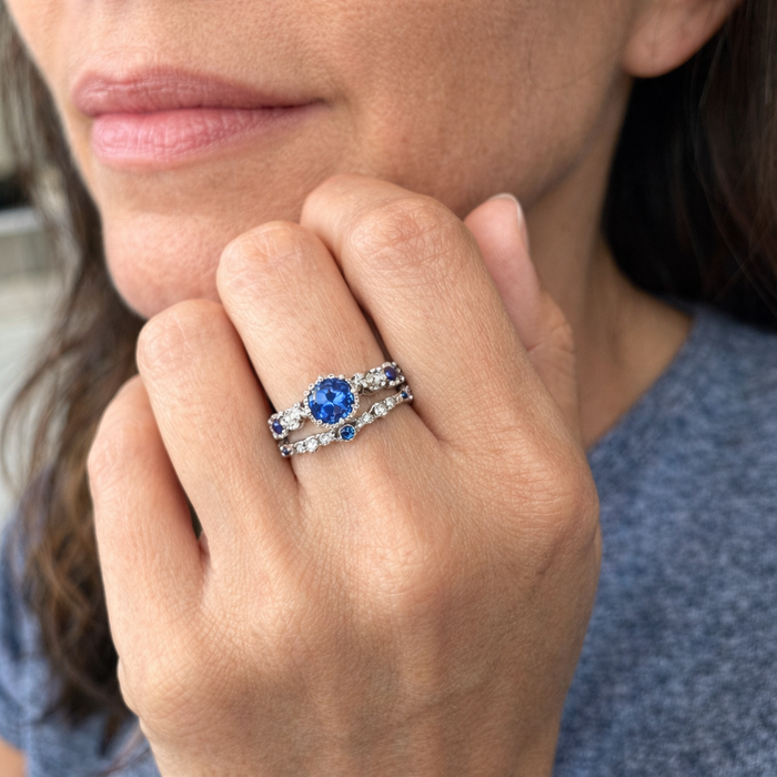 Sapphriel Crown Ring Set