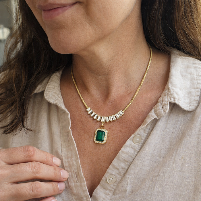 Regalia Prism Emerald Necklace