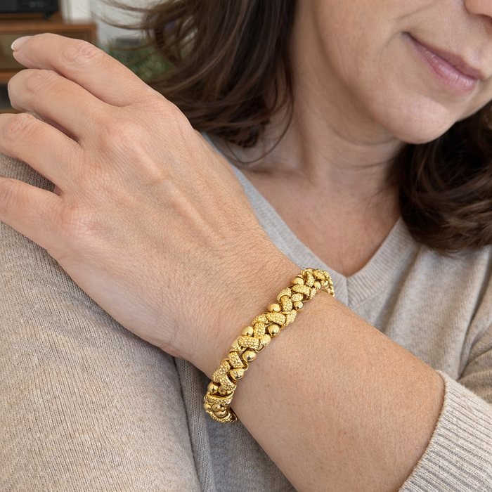 Decorated Wave Lily Bracelet